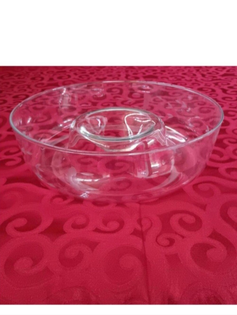 Vintage Princess House Heritage Handblown Crystal Chip 'N' Dip Server| EUC